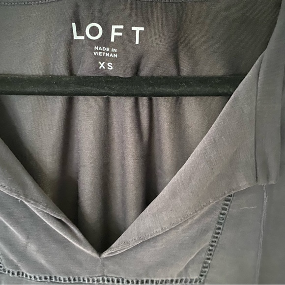 LOFT Gray Blue Blouse Size XS - Picture 4 of 4